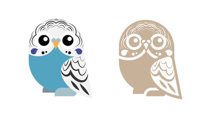 Beautiful parrot vector, logo, illustration
