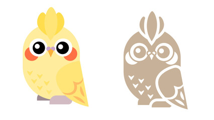 Jolly bird (vector, logo, illustration)