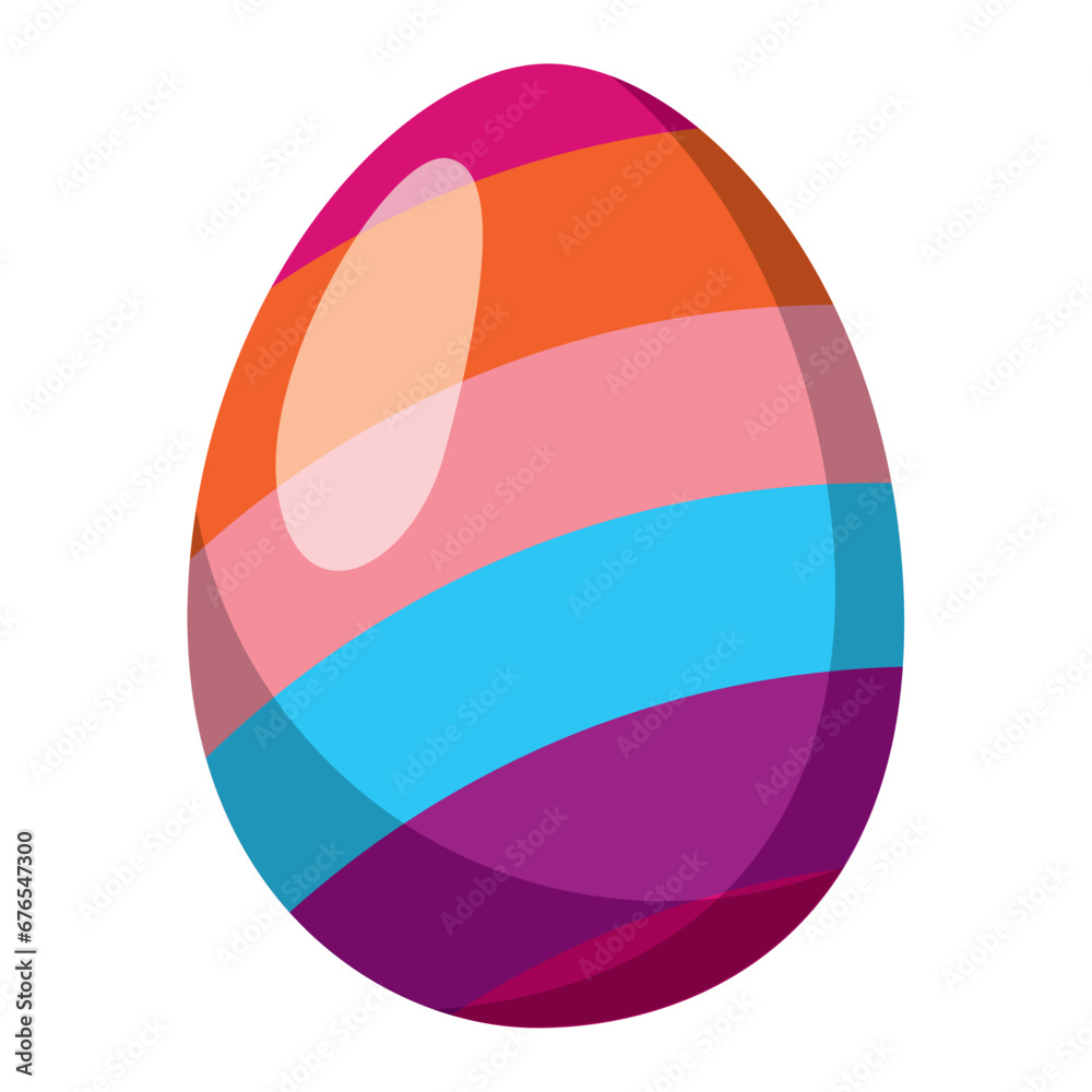 Poster Isolated colored realistic easter egg icon Vector