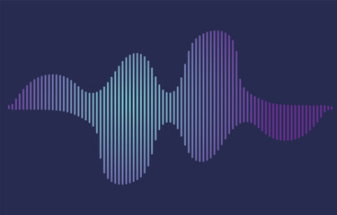 Audio Line Podcast Sound Wave Form Gradient