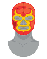 mexican wrestling mask red