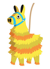 mexican pinata yellow llama