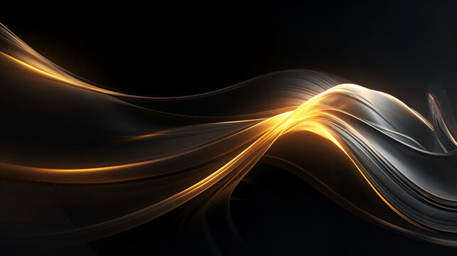 Abstract golden fine lines
