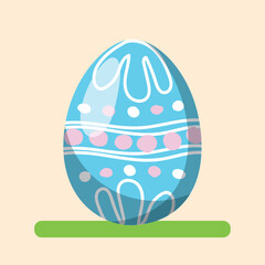 Isolated colored realistic easter egg icon Vector