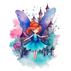 Fairy tale watercolor paint