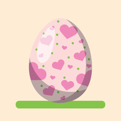 Isolated colored realistic easter egg icon Vector