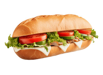 Sandwich de Miga on transparent background. Generative AI.