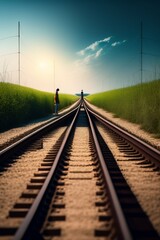 Obraz premium railway in the countryside