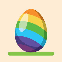 Isolated colored realistic easter egg icon Vector