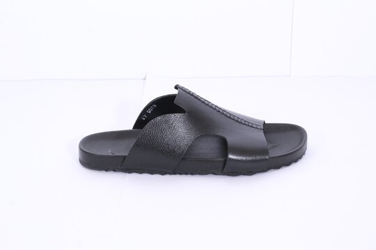 This is the picture of men`s (chappal) leather casual slippers. open slip-on for men