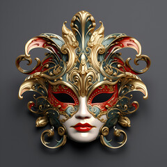 3d render of carnival mask, ai generated 