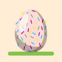 Isolated colored realistic easter egg icon Vector