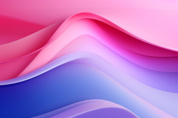 Colorful minimalistic geometric background smooth waves and color transitions in pink