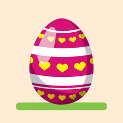 Isolated colored realistic easter egg icon Vector
