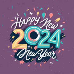 Happy new year vector design template