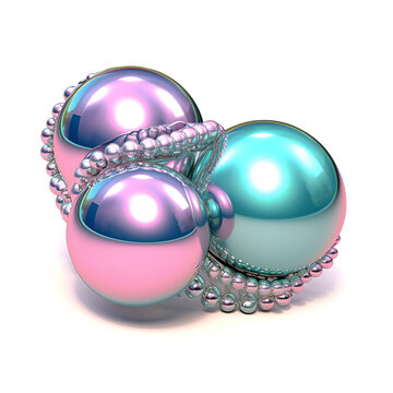 futuristic abstract organic shape with holographic effect,Generative AI