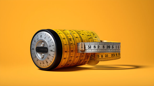 Fabric Measuring Tape In Yellow Stock Photo - Download Image Now - Tape  Measure, Weight Scale, Cut Out - iStock