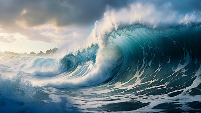 big waves on the black coast