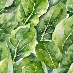 Top view on fresh organic spinach leaves. Healthy green food and vegan background.