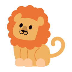 Isolated cute lion character Vector