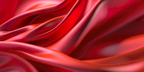 Satin fabric texture, red color,