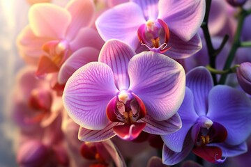 Pink Orchid flowers, close up