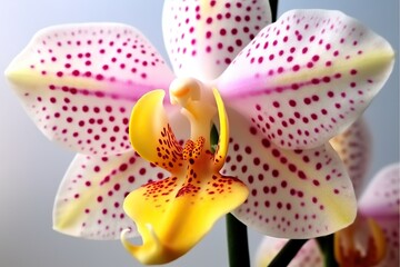 Pink white Phalaenopsis Polka dots Orchid flowers, close up