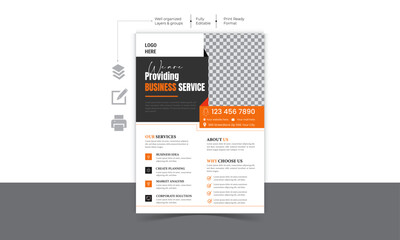  Corporate modern and Minimalist Business Flyer design Template 