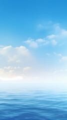 Naklejka premium blue water skyline