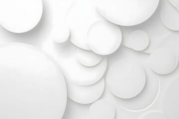 Abstract Minimalist White Circles Background with Luxury Style Circular Wallpaper geneerativ ai
