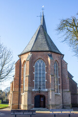 Fototapeta na wymiar Hervormde kerk Dinxperlo (Dorpskerk) in Dinxperlo in the province of Gelderland (Guelders) Netherlands (Nederland)