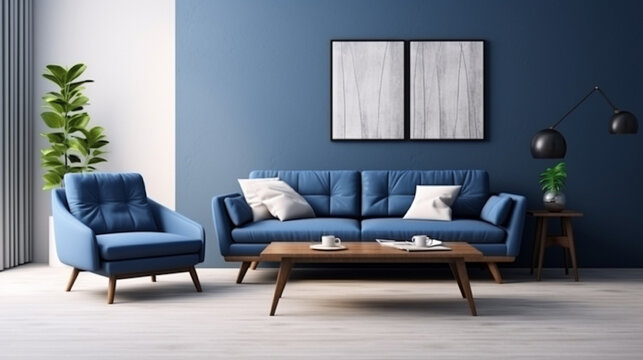 "Contemporary luxury living: comfortable interior design with sofa, furniture and light"
generativa IA