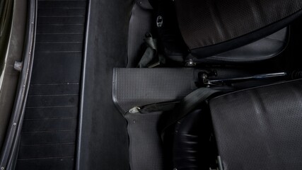 Back seats in the back of a car
