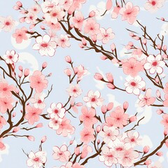 Blossoming Cherry Trees Pattern