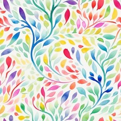 Springtime Abstract Watercolors Patterns