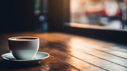 coffee latte art in coffee shop, vintage style