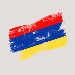 Obraz premium armenia grunge flag. vector illustration national flag isolated on light background