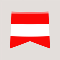 austria corner flag. vector illustration national flag isolated on light background