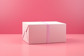 Pastel Perfection, White Gift Package with Pink Ribbon Mockup