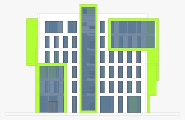 building facade with windows