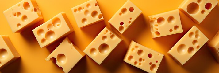 background with cheese  cubes