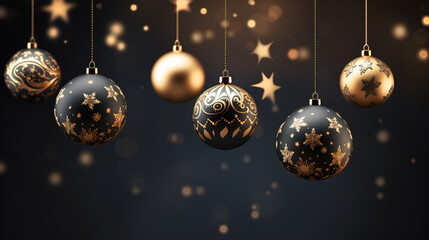 3d render of winter ornaments background, ai generated 