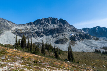 Fototapeta na wymiar Beautiful views of Whistler and Garibaldi Provincial Park Mountains, British Columbia, Canada