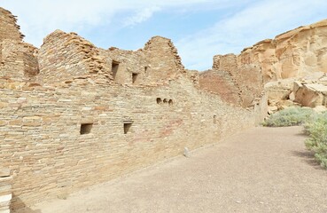 The Pueblo Bonito ruins at Chaco Canyon, New Mexico