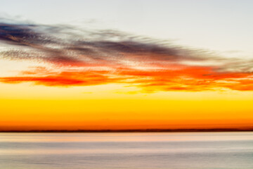 pre-dawn clouds over the ocean