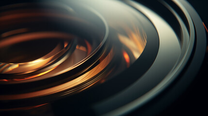 Photo video camera lens in closeup macro