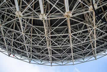 Large radio telescope, parabolic antenna
