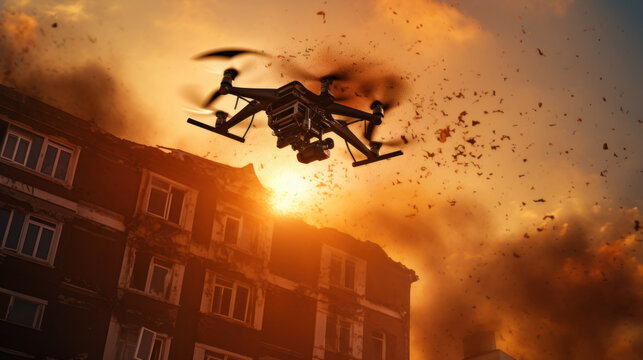 Military drone was hit by anti-aircraft weapon