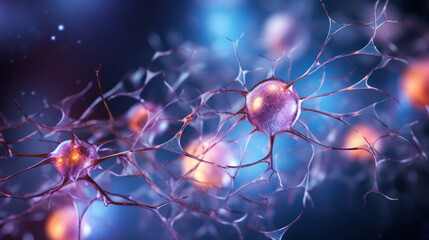 Abstract image of brain cells - process of thinking concept