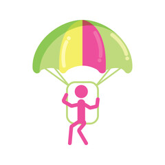 Isolated colored parachute icon Vector